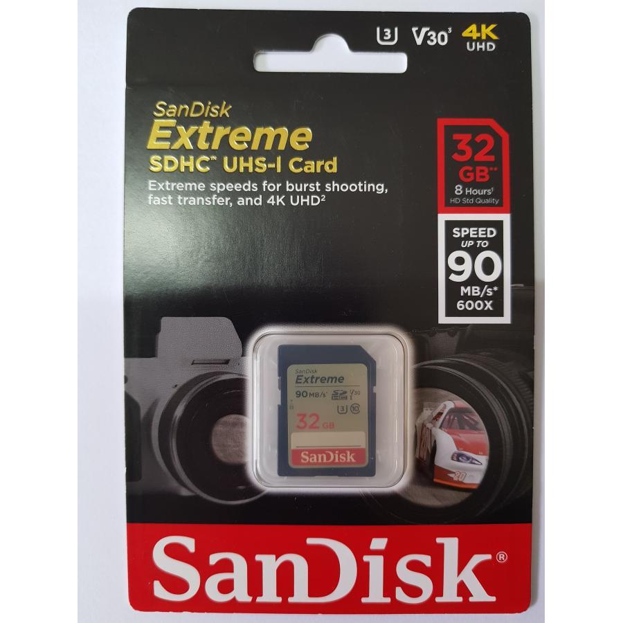 Thẻ Nhớ SDHC SanDisk Extreme 90MB/s 32GB - Hàng Nhập Khẩu