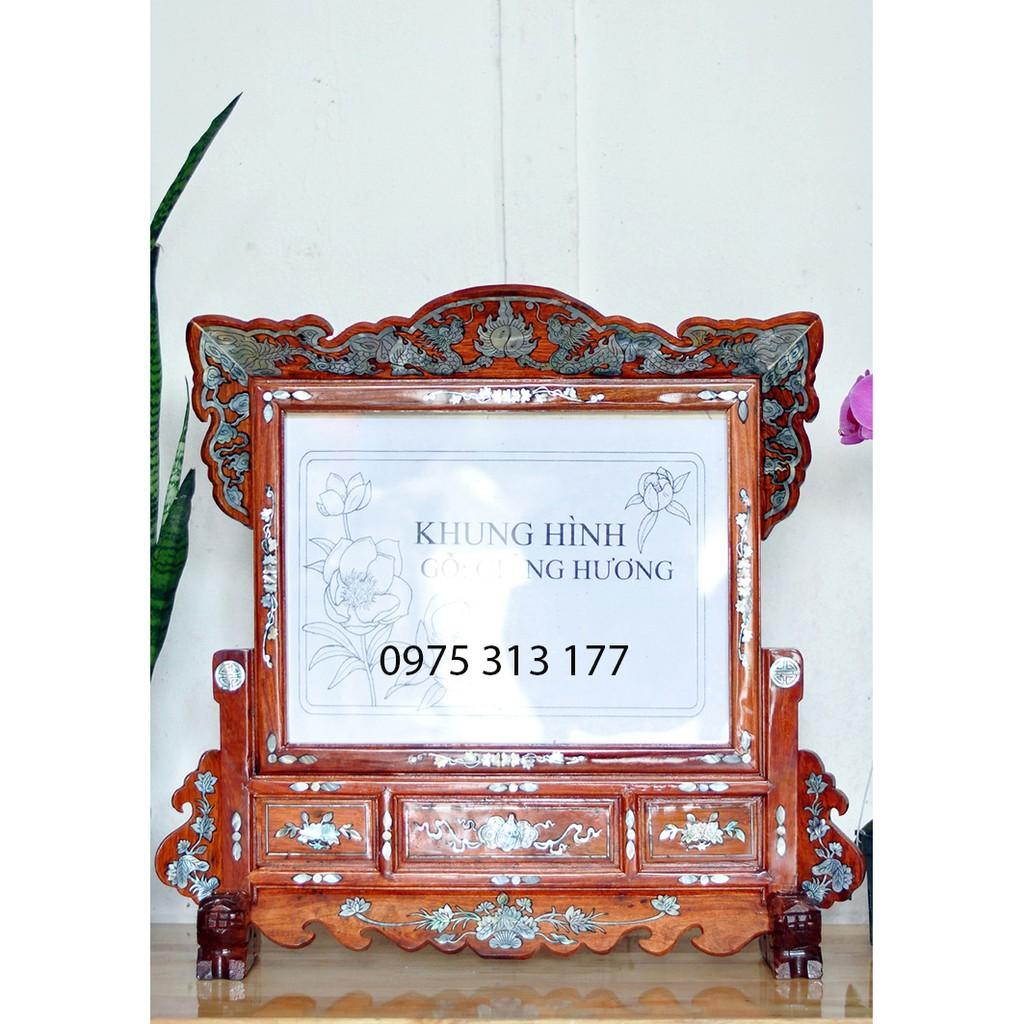 Khung Hình Thờ Gỗ Hương 35 x 25 ngang