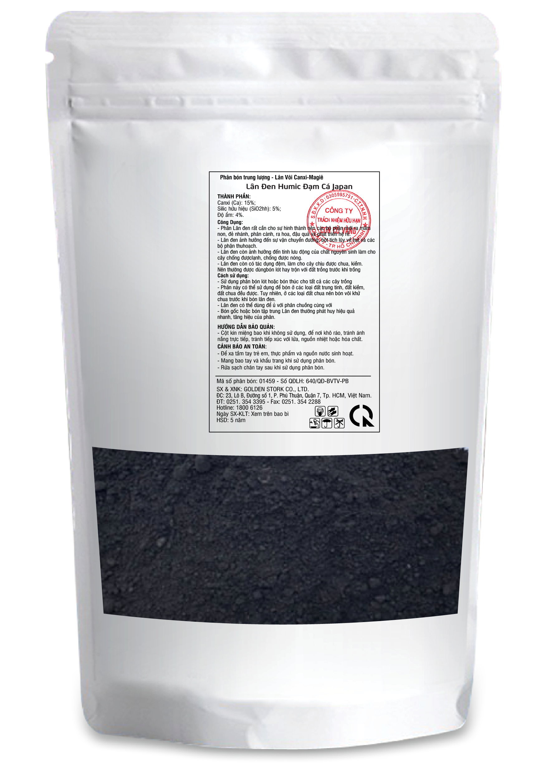 Phân bón Lân đen Humic Đạm Cá Nhật Bản | Tốt cho tất cả các loại cây trồng (1kg)