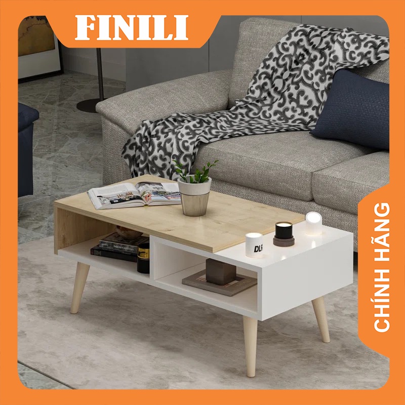 Bàn trà sofa phòng khách bắc âu 2 màu pha trộn thiết kế hiện đại sang trọng TFH51