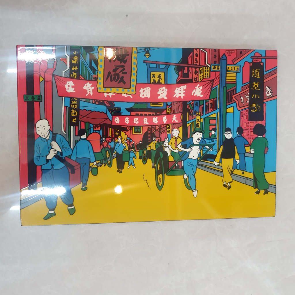 [Mẫu Mới] Tranh sơn mài cao cấp Những chuyến phiêu lưu củaTin Tin 20x30  cm