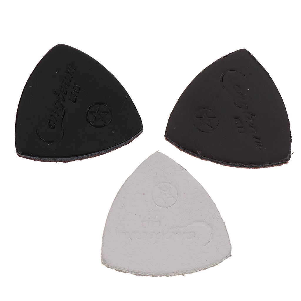 3pcs Ukulele Guitar Pick Plectrum Artificial Lenther for Mini Guitar