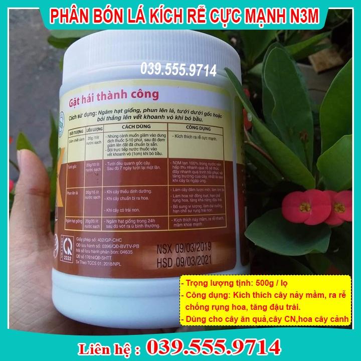 PHÂN BÓN SIÊU KÍCH RỄ N3M 500GRAM - phân bón dinh dưỡng trồng lan,rau củ quả,kích rễ các cây hoa, cây cảnh