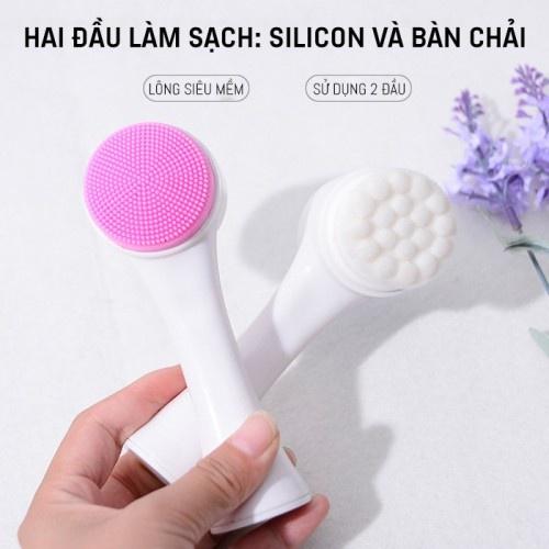 Cọ Rửa Mặt 2 Đầu Hàn Quốc