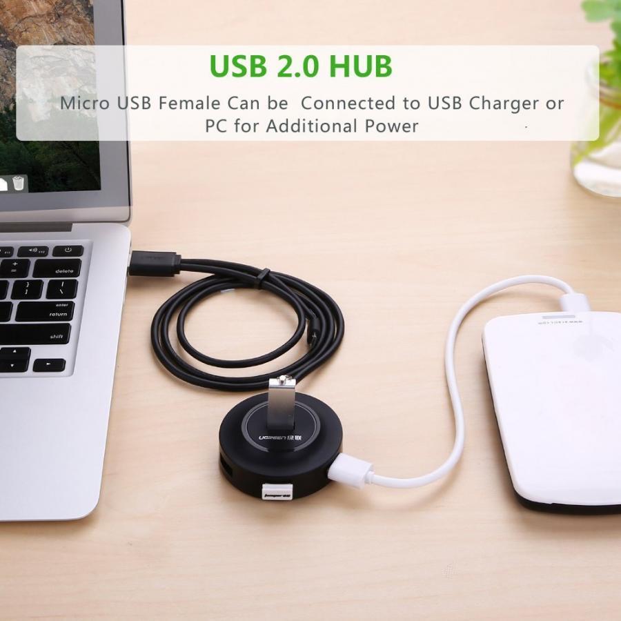 Bộ Chia USB 2.0 4 Cổng Ugreen 20277 - Hàng Chính Hãng