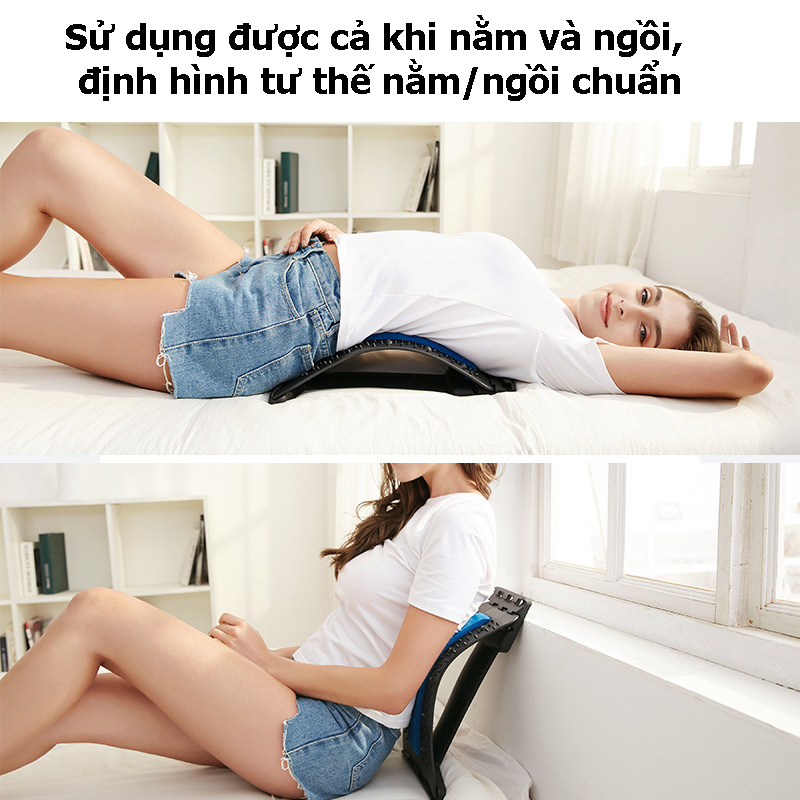 Khung Nắn Chỉnh Cột Sống - Định Hình Tư Thế Nằm/Ngồi Chuẩn - 10 Chấm Từ Trường Tác Động Sâu Vào Các Huyệt Đạo - Đẩy Lùi Đau Lưng, Thoát VỊ Đĩa Đệm - Hàng Cao Cấp - Giao Màu Ngẫu Nhiên