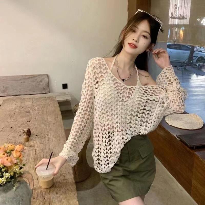 Áo bra len móc bikini đi biển đồ bơi mùa hè 2023