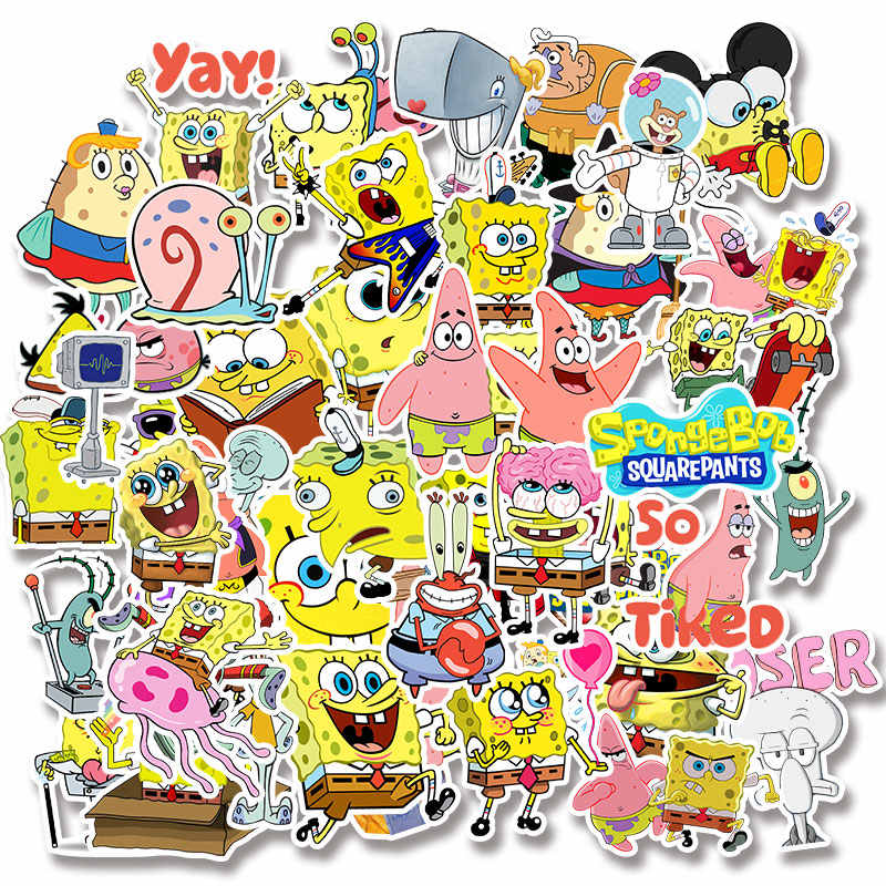 Set 60 Sticker SpongeBob SquarePants Chú bọt biển tinh nghịch