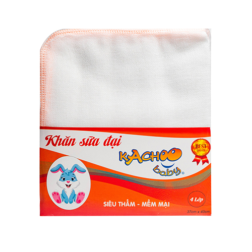 Khăn sữa 4 lớp đại KACHOOBABY - 5 cái mềm mại, thấm hút tốt, dùng để tắm bé, quàng cổ, lau mặt, thấm sữa