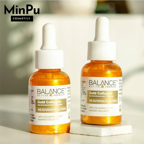 Balance Active Formula Gold+ Marine Collagen Rejuvenating Serum - tinh Chất Dưỡng Da Căng Bóng, Dành cho da Lão Hóa 30ml (Made in UK)