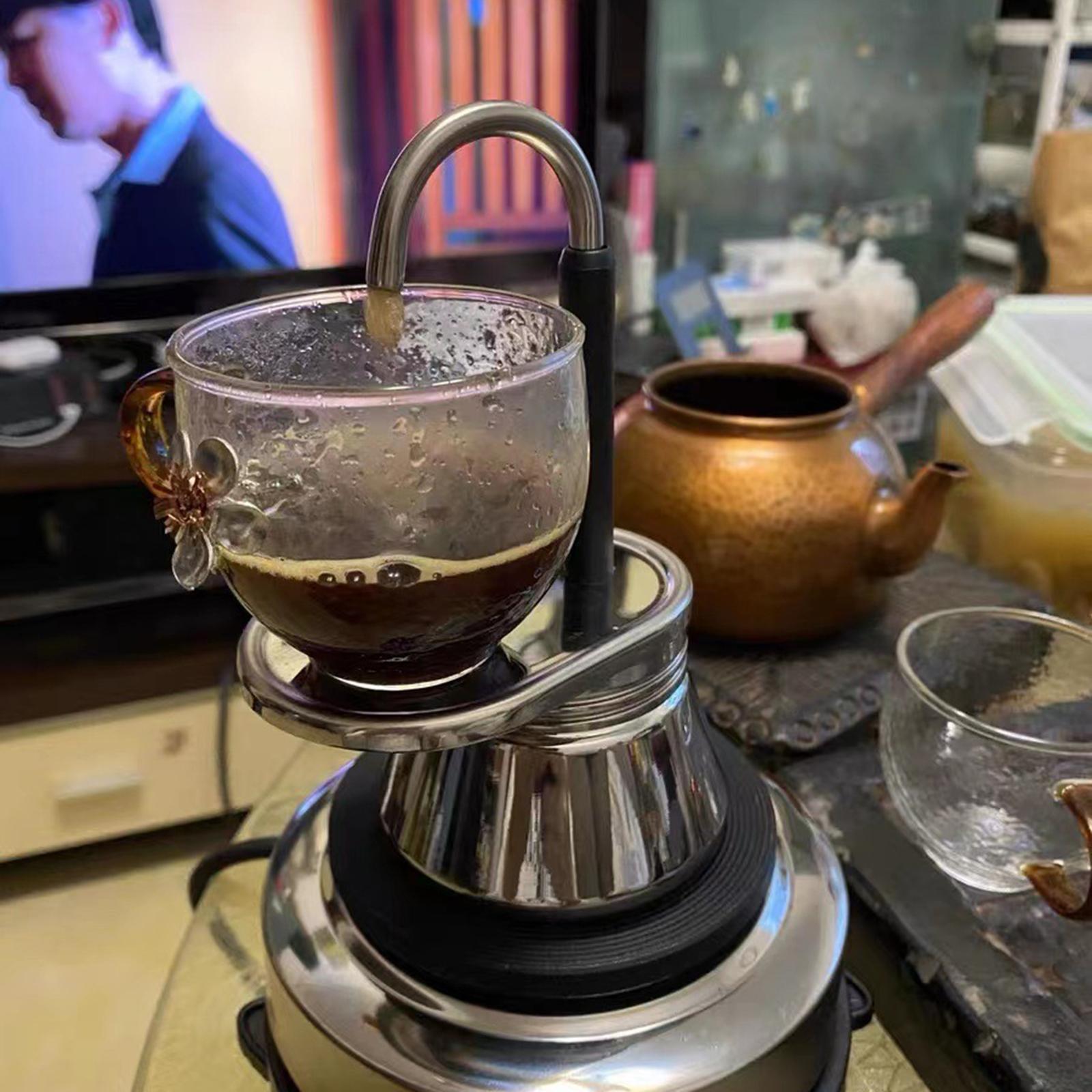 Camping Italian Style Moka Stovetop Espresso Maker Stainless Steel Durable.