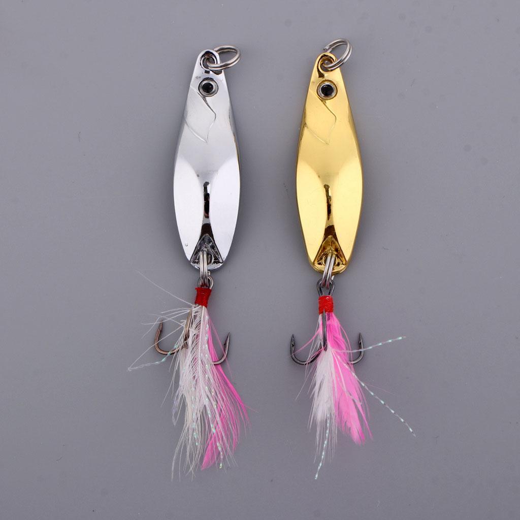 Metal  Spoons Fishing  Sequins Baits Bionic Hard  Hook