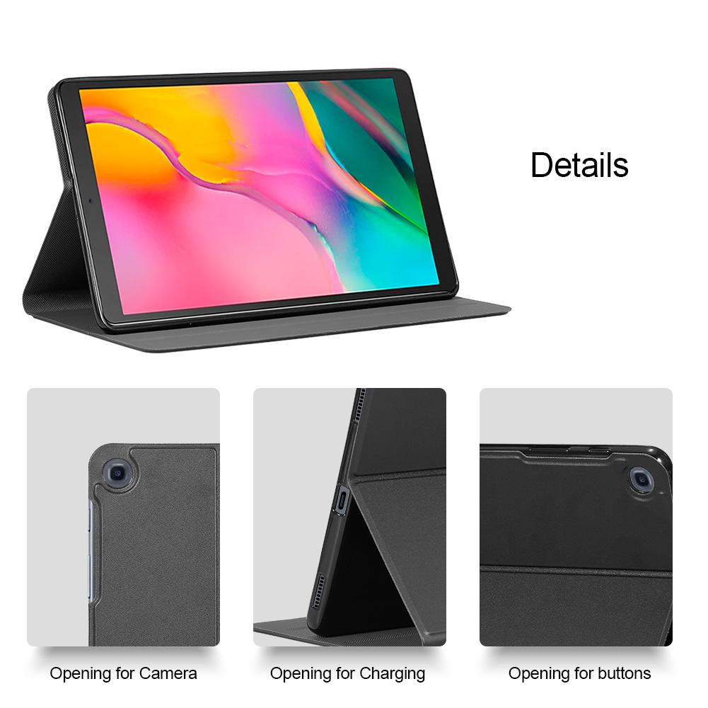 Protective Case TPU Back Case Cover Tablet Support Stand Holder Replacement for Samsung T510/515 Black