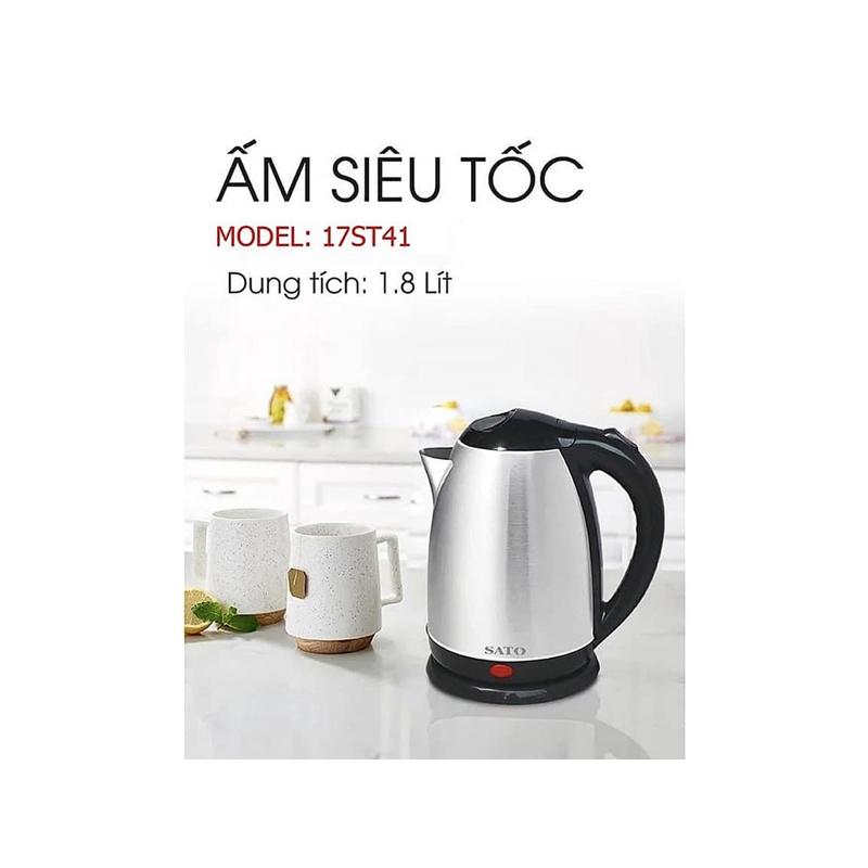 Ấm siêu tốc Inox SATO 17ST45