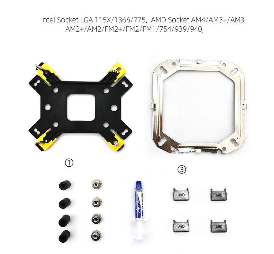 Quạt tản nhiệt CPU Coolmoon T2 - Hàng nhập khẩu