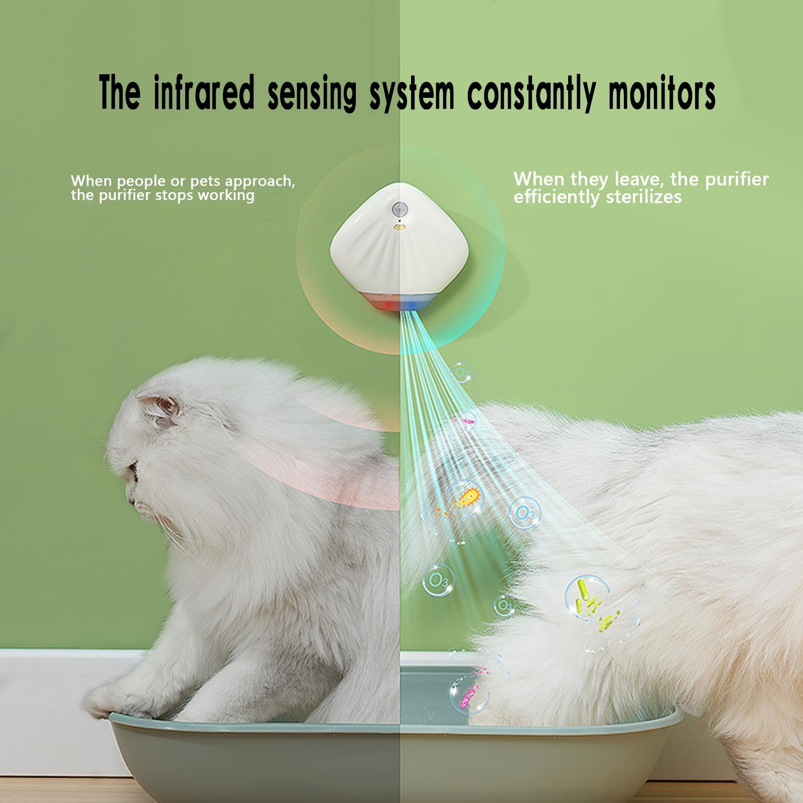 Cat Litter Odor Removal Portable USB Rechargeable for Cat Toilet Bathroom