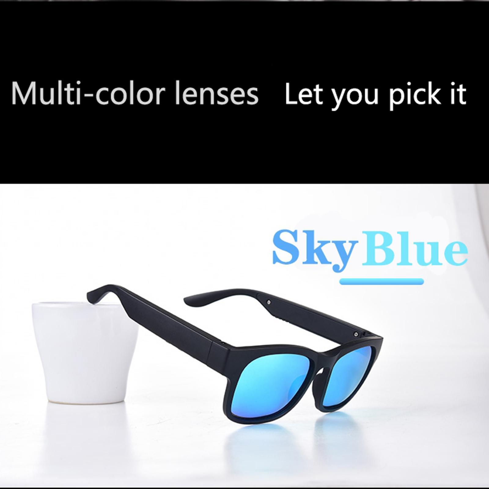 Traveling Smart Glasses Sunglasses Bluetooth Wireless Headset Blue