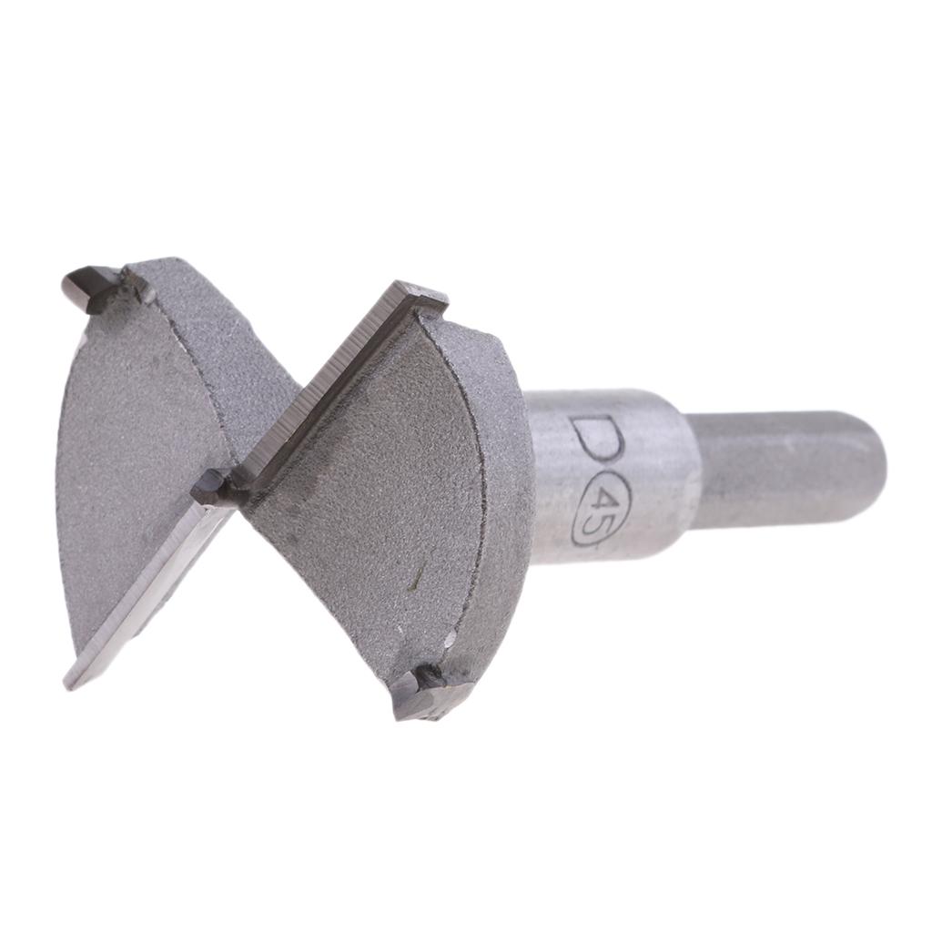 Woodworking Forstner Drill Bits Sets,2 PCS Wood Boring Hole Drilling with Round Shank 40mm 45mm