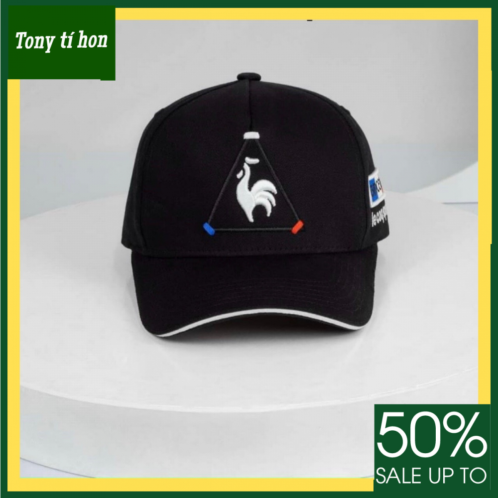 Tony tí hon - Mũ/nón kết lưỡi trai LeCoq thêu con gà trống thời trang nam nữ cao cấp - màu đen