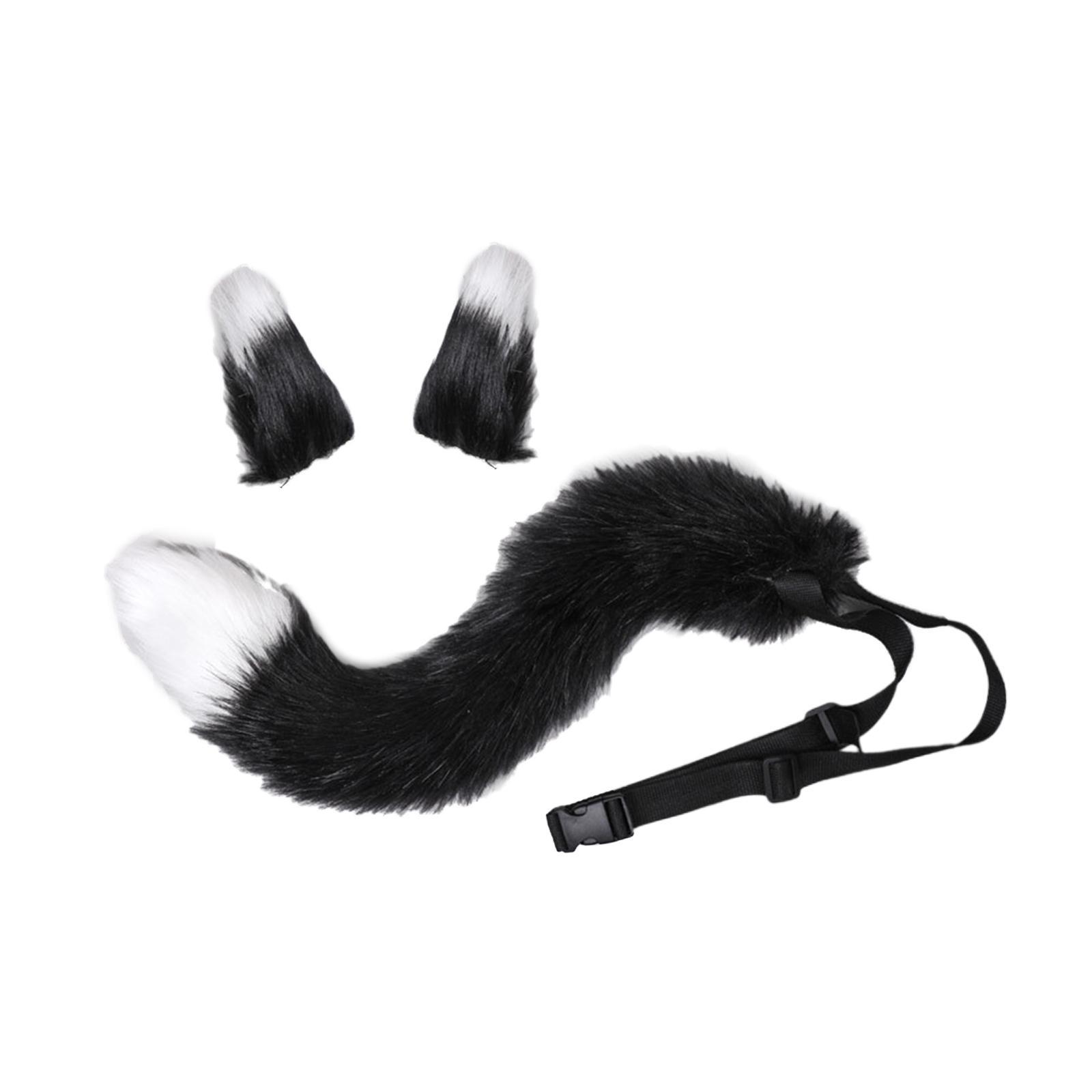 Ears and Tail Set for Unisex Kids Plush for Performance Fancy Dress