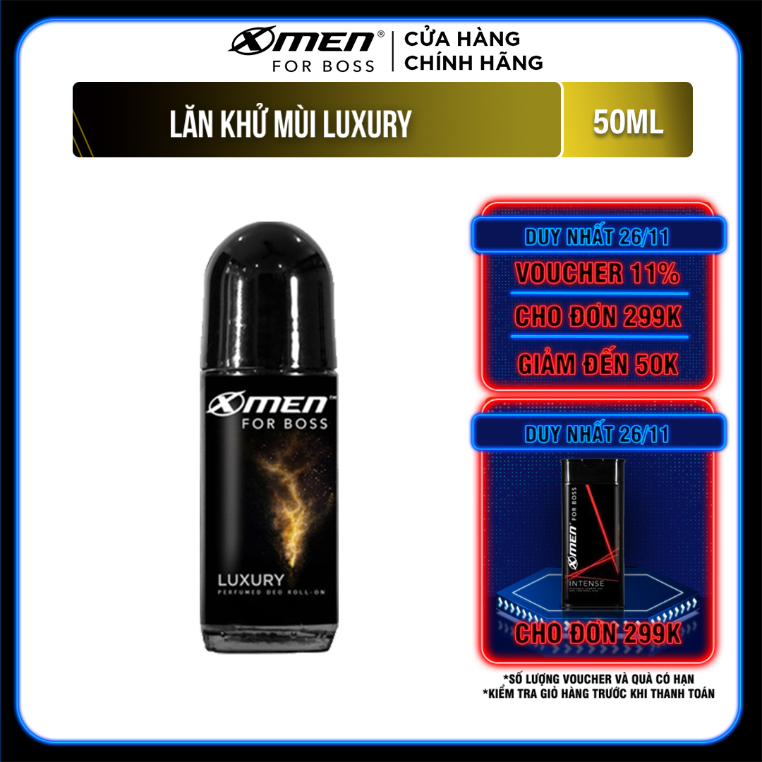 Lăn khử mùi X-Men For Boss Luxury - Mùi hương sang trọng tinh tế 50ml