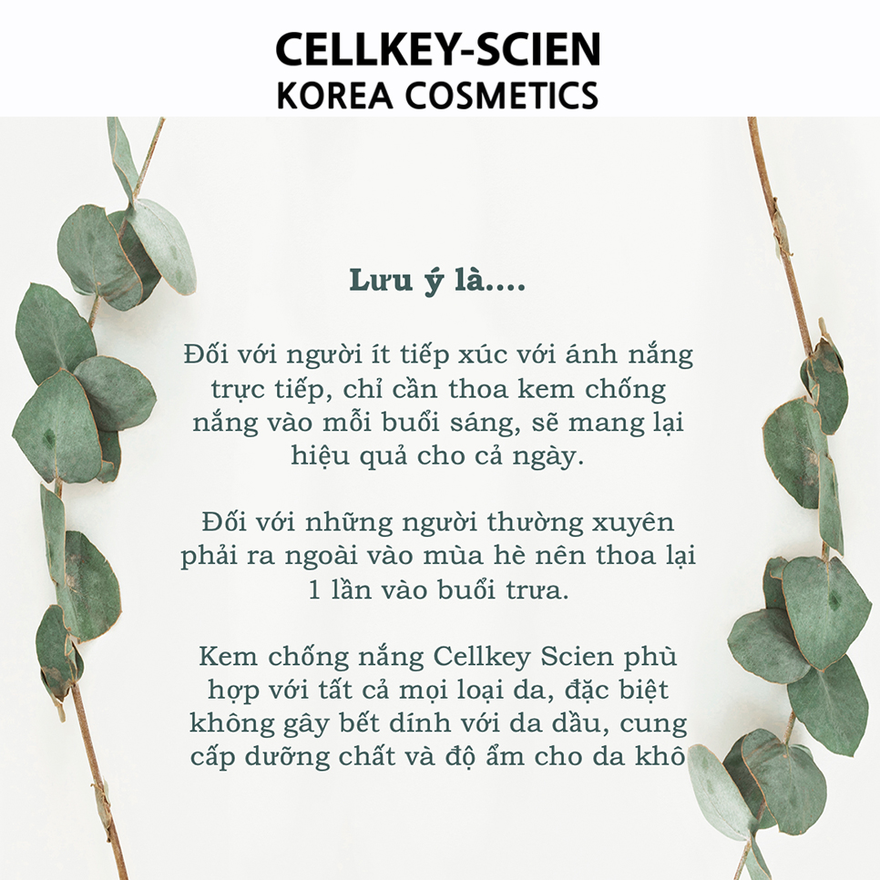 Kem Chống Nắng Tế Bào Gốc Kiềm Dầu Chống Nhăn Dưỡng Ẩm Trắng Da Cellkey-Scien Multi Perfect Sun Cream SPF50+PA+++