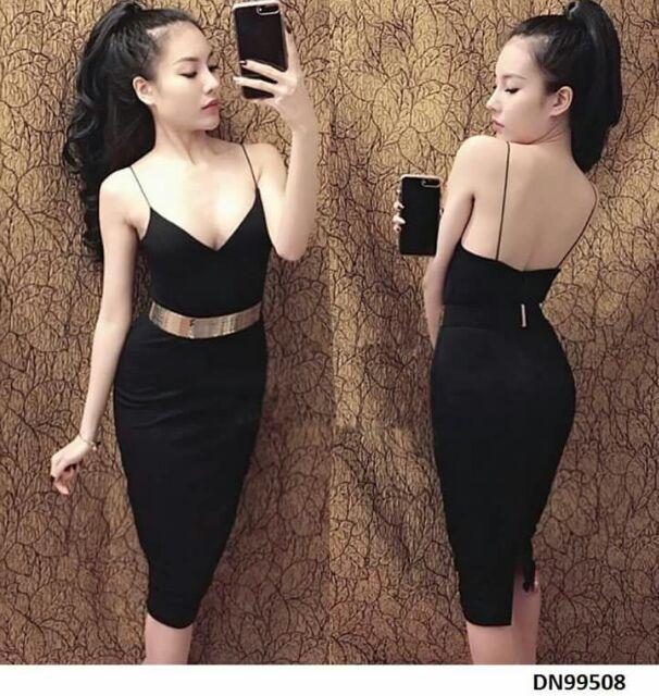 Đầm 2 dây khoét ngực sâu