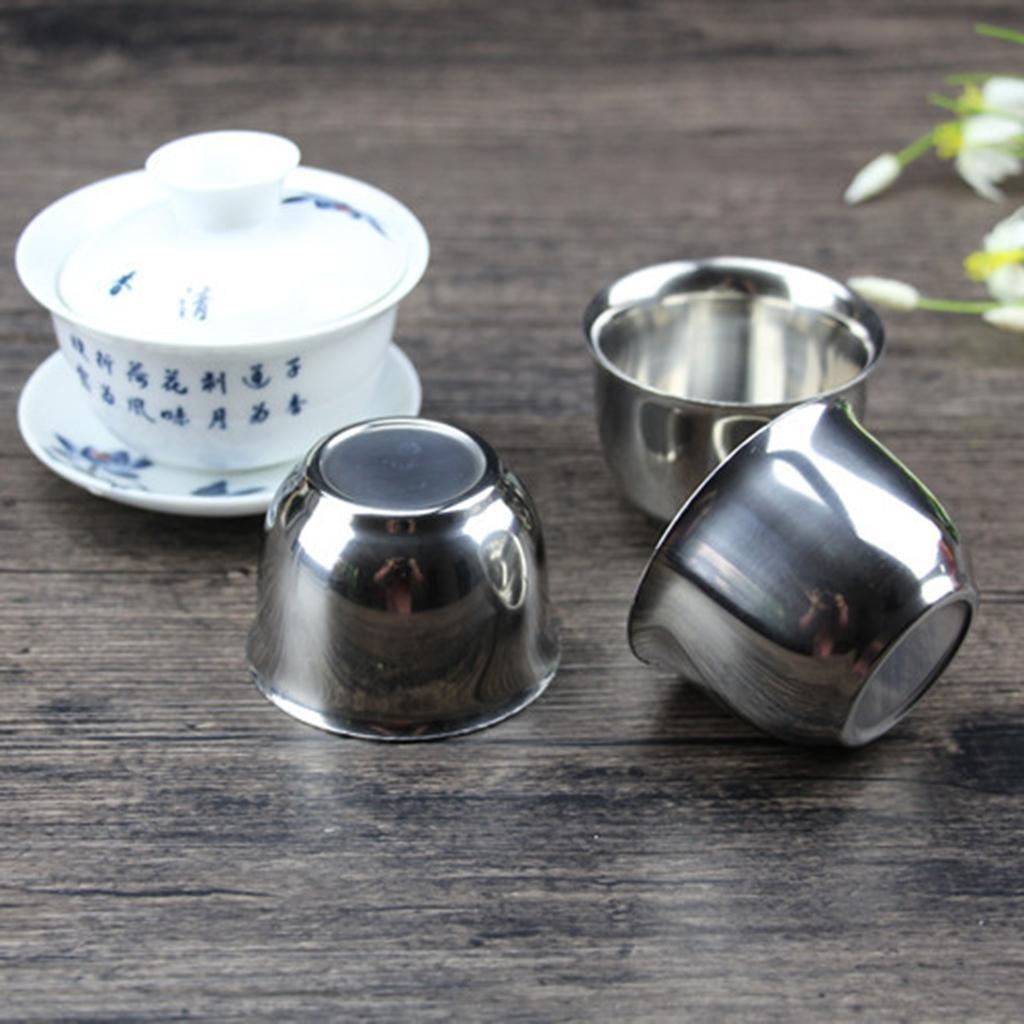 6 Stainless Steel Espresso Cups Double Wall Vacuum Insulated Mini Coffee Cup