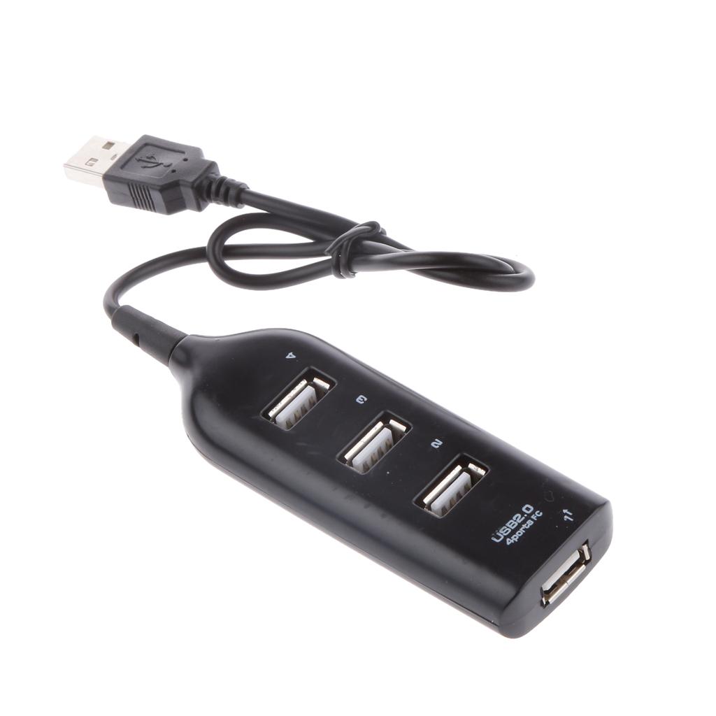 4-port USB Hub 2.0 Splitter Adapter Cable Connector High Speed Computer