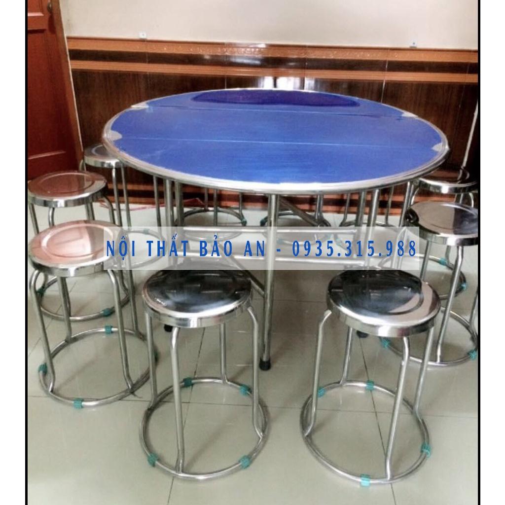 Bộ bàn ghế inox 201 dành cho 10 người