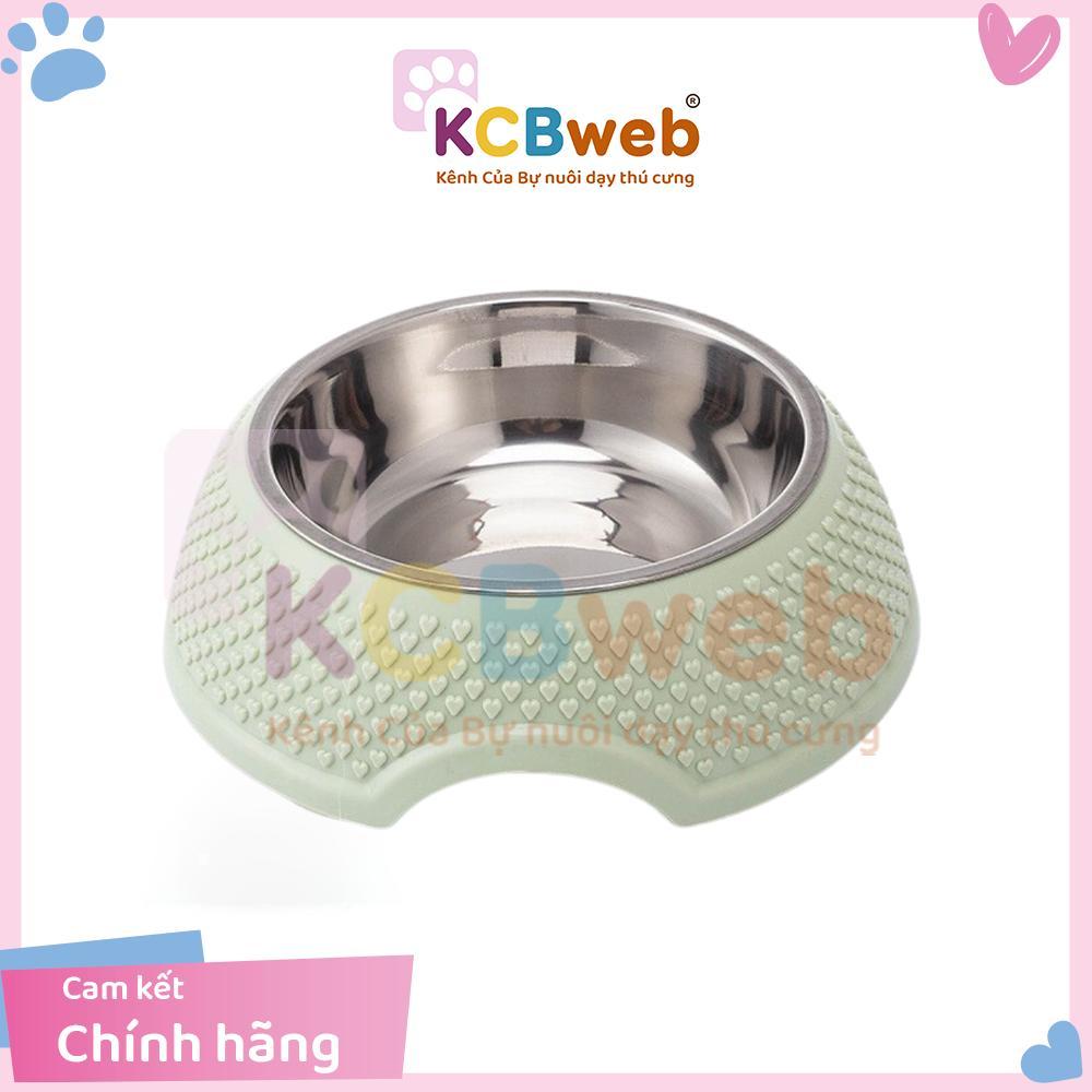 Bát ăn inox chống gù vân tim cho thú cưng