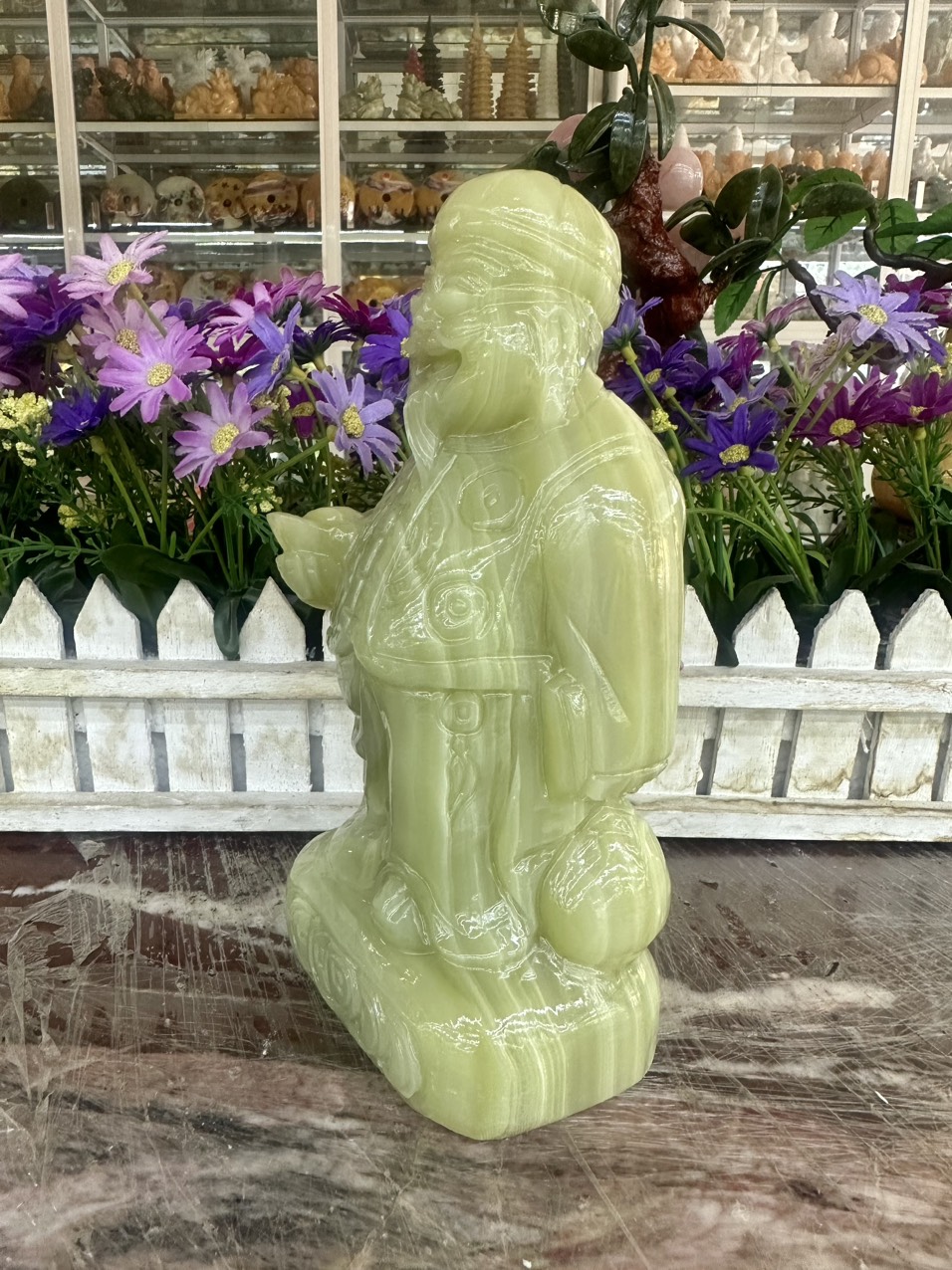 Tượng ông Quản Gia, Quản Tài phong thủy đá ngọc Onyx - Cao 20 cm
