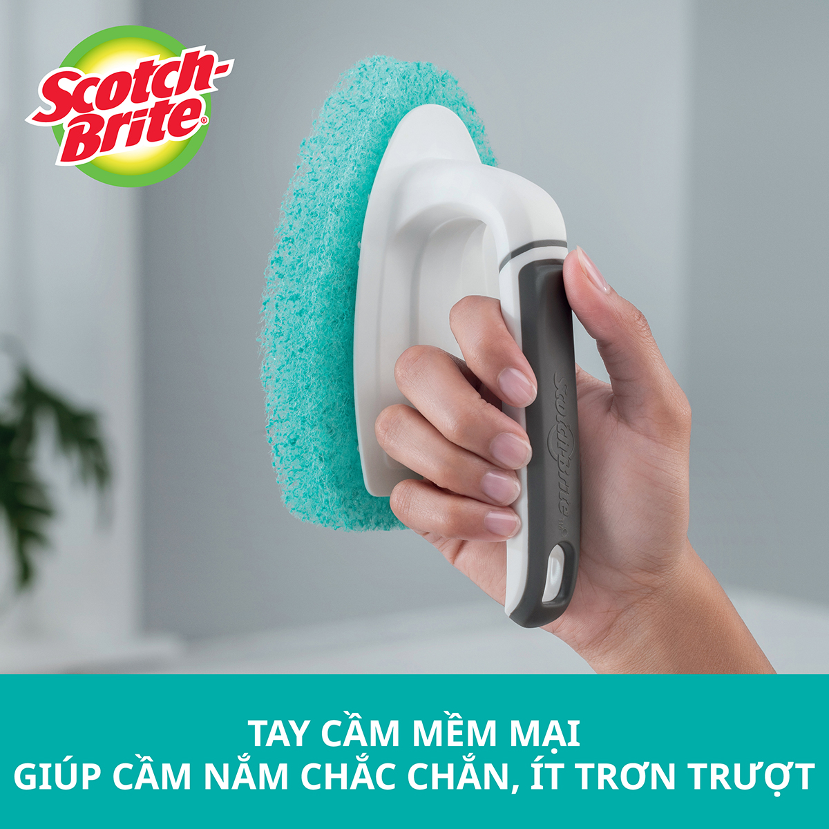 Bàn chải chà sàn Scotch Brite 3M đa năng, cao cấp, chống trầy xước, an toàn khi sử dụng trên nhiều bề mặt, tay cầm êm chắc chắn, độ bền cao, có thể tái sử dụng nhiều lần, lấy sạch vết bẩn cứng đầu hiệu quả 553