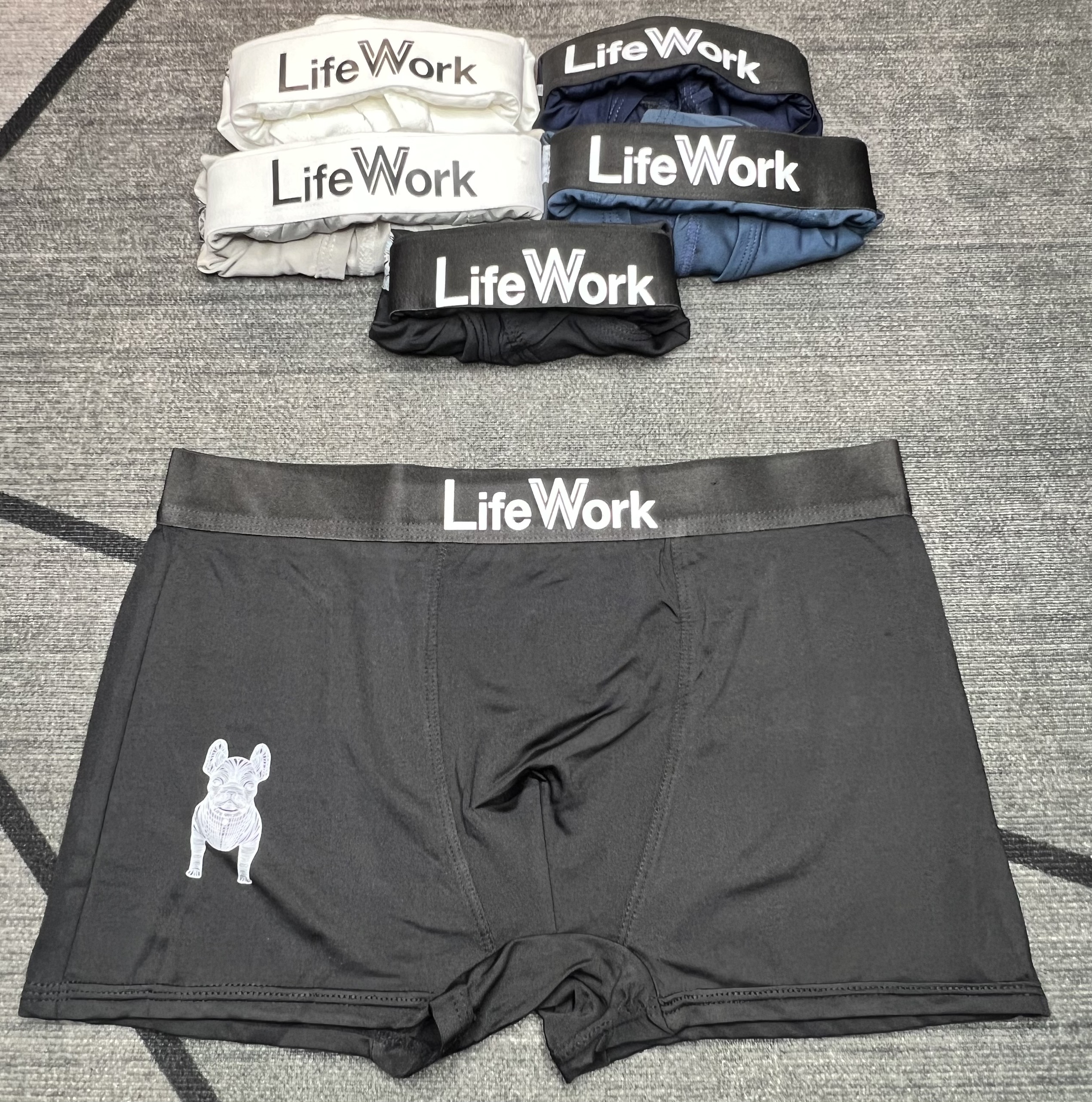 Combo 4 Quần Lót Nam thun lạnh Đùi Nam Life Work BOXER nam co dãn 4 chiều (Che Tên) - HPXS1