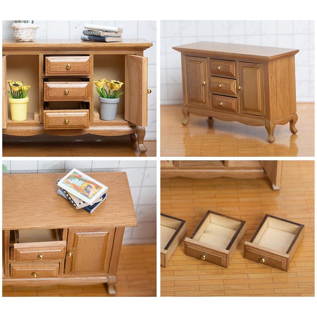 1:12 Dollhouse Modern Handmade Cabinet Furniture Decoration