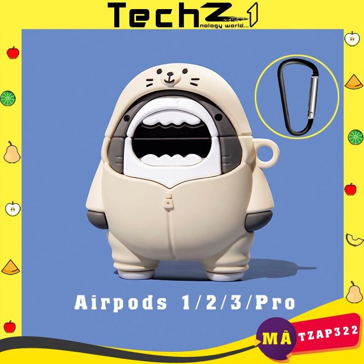 Bao Case cho Airpods 1/2/3/Pro Cá Mập Đi Mưa - Mã TZAP322