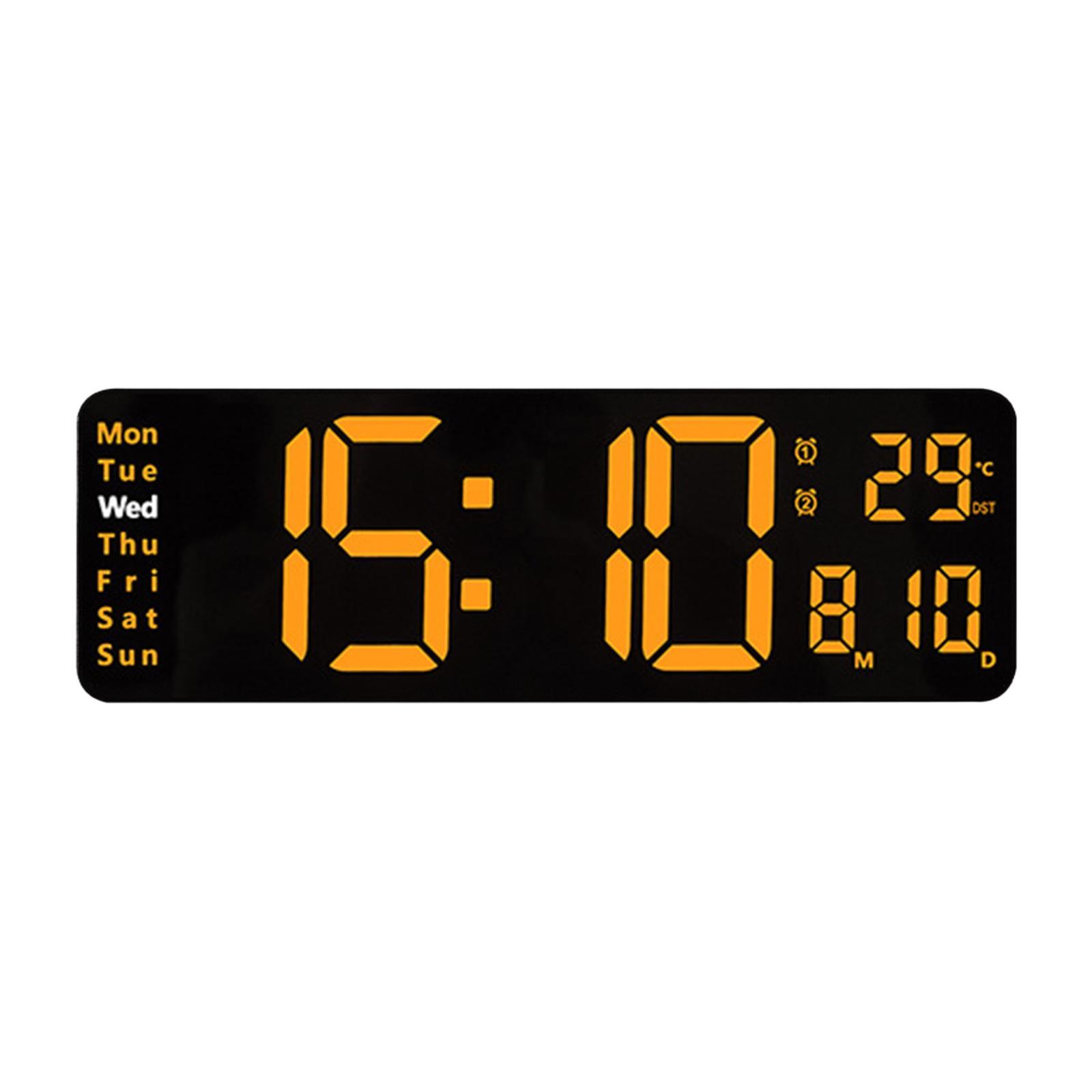 Modern LED Electronic Clock 2 Alarms Desk Clock for Shop Living Room Bedside