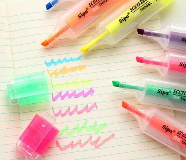 Bút đánh dấu Highlight nhiều màu đa năng - Bút lông ghi chú cao cấp.