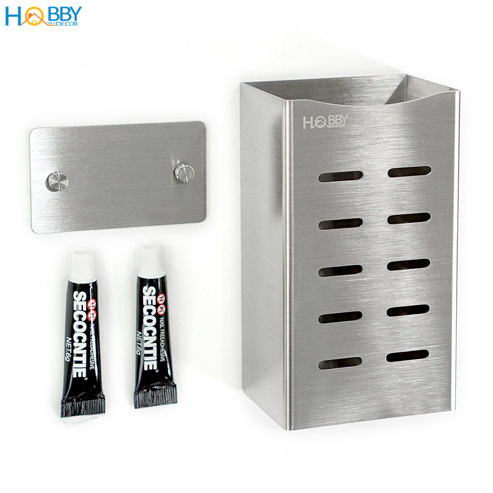 Ống đũa Inox 304 dán tường gạch men Hobby Home Decor OD2 kèm keo dán - không rỉ sét