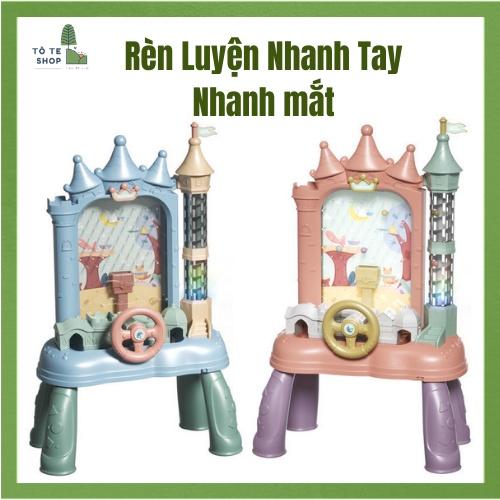 Đồ Chơi Máy Bắn Đậu Hình Lâu Đài, Luyện Nhanh Tay Nhanh Mắt Cho Bé.