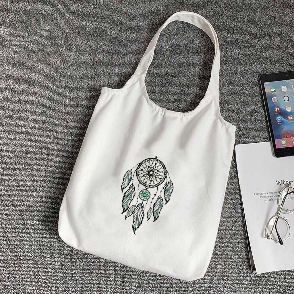 Túi tote vải kaki đựng đồ canvas in hình Dreamcatcher