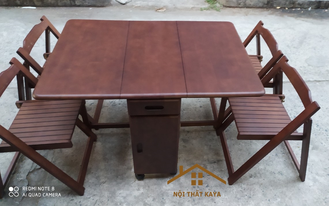 Bàn ăn xếp gọn xuất khẩu Nhật 4 Ghế