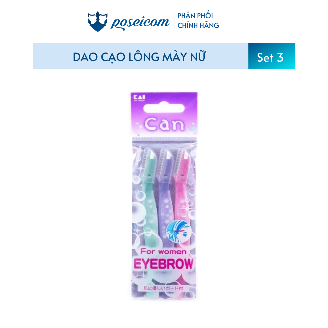 Set 3 Dao Cạo Lông Mày Nữ Kai Can For Women Eyesbrow Poseicom 4901331017827