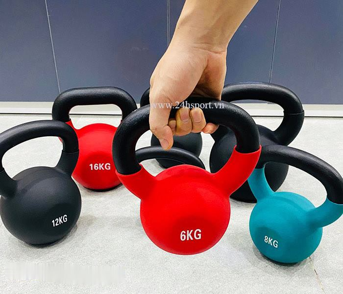 Tạ Bình Vôi,Tạ Quai Xách 10kg Bọc Cao Su Cao Cấp