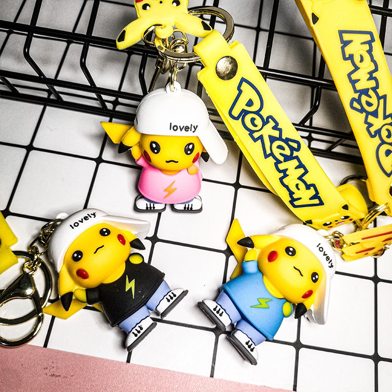 Móc chìa khóa hoạt hình Pokemon Lovely Pikachu