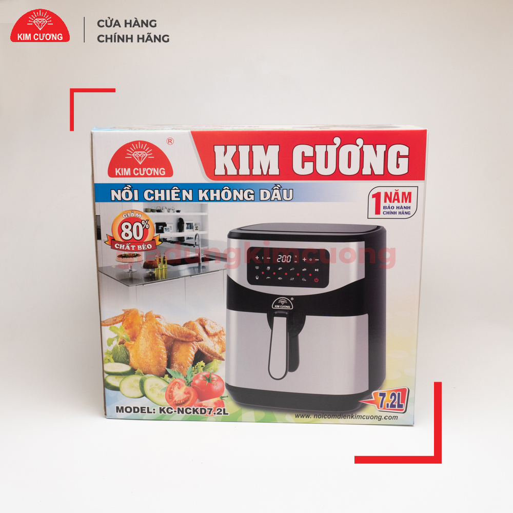 Nồi Chiên Không Dầu Kim Cương - Dung Tích 7.2 Lít - Hàng Chính Hãng