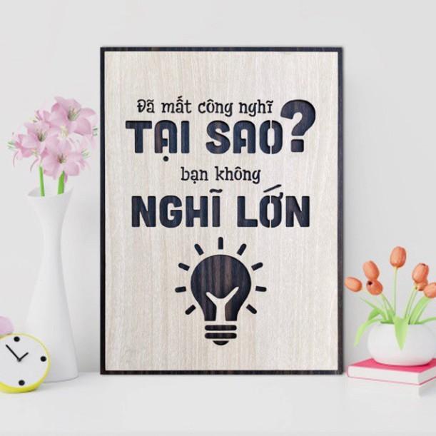 Tranh động lực CARINA T037- Đã mất công nghĩ tại sao bạn không nghĩ lớn