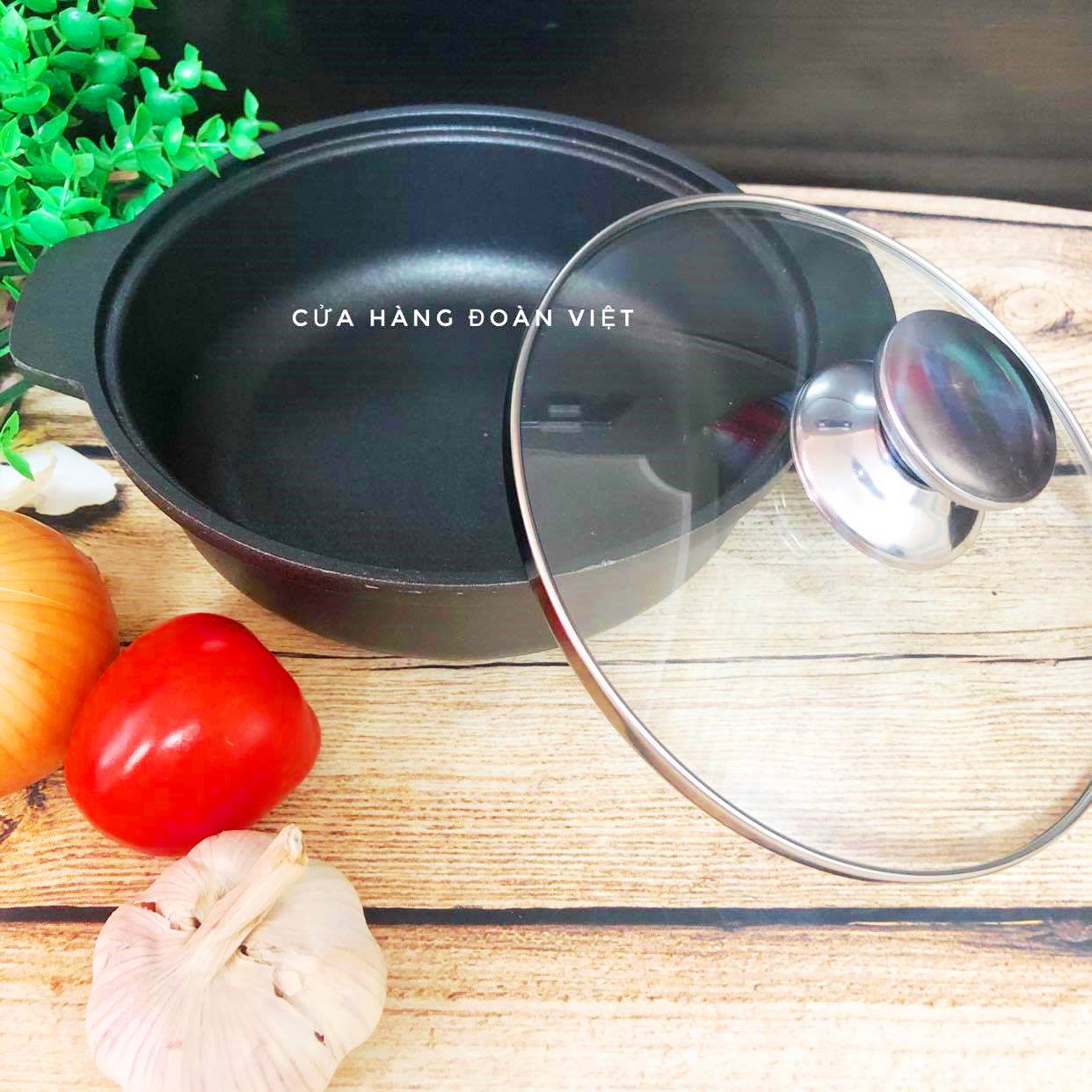Nồi NHÔM Kho Thịt Cá CAO CẤP 18cm. Thố bát nắp Kiến Chống dính dùng phục vụ các món tại bàn Cơm chiên, mì cay, om, kho tộ …Tiện ích cho gia đình, chuyên nghiệp