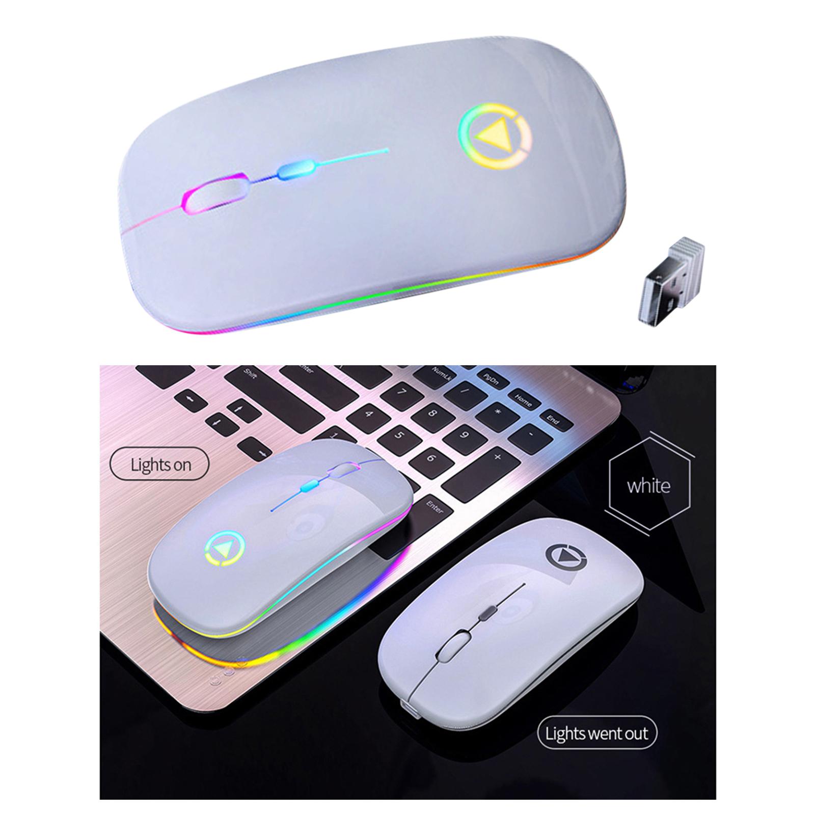 2.4GHz Wireless Mice Silent Mouse Rechargeable Adjustable DPI for Computer Laptop Tablet Desktop Multi Button Cordless