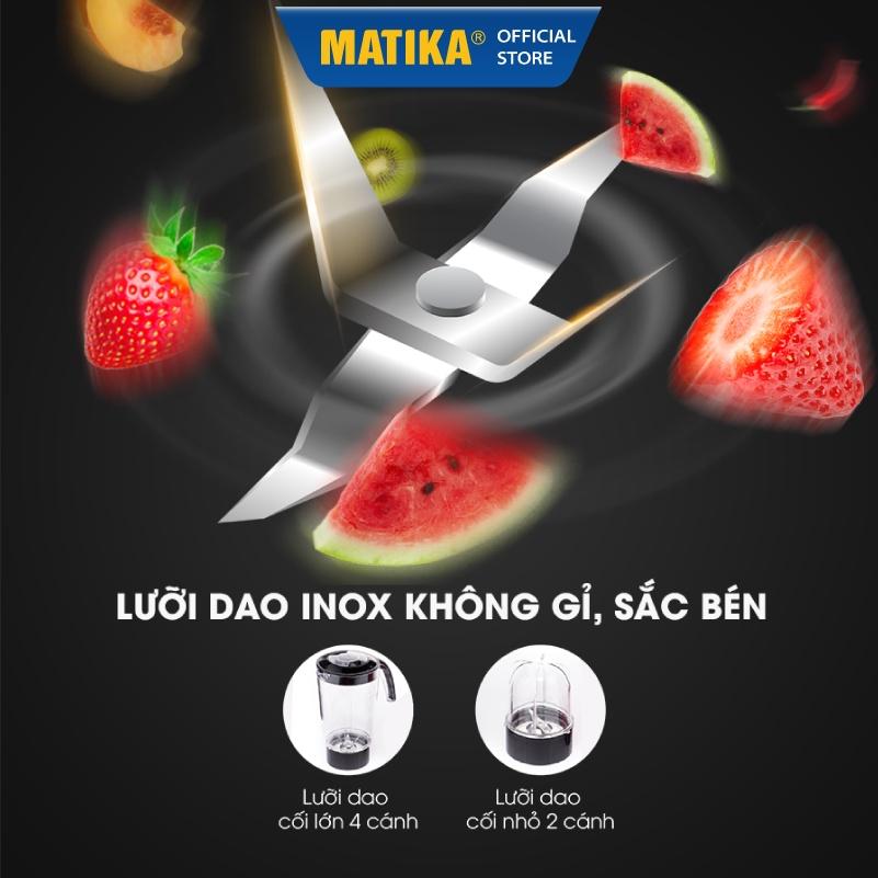 Máy Xay Sinh Tố Đa Năng MATIKA 220W 2 Cối MTK-3125 - Hàng Chính Hãng